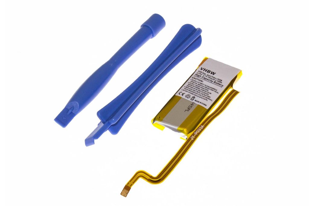 vhbw Li-Polymer Akku 450mAh (3.7V) kompatibel mit Video MP3 Player Apple Ipod Video 5. Generation 30GB, 5G 30GB, A1136 Ersatz für 616-0227, 616-02...