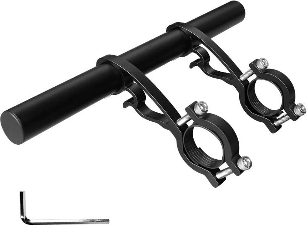INF Fahrradlenkerverlängerung, Multifunktionale Aluminiumlegierungshalterung Schwarz + Schwarz