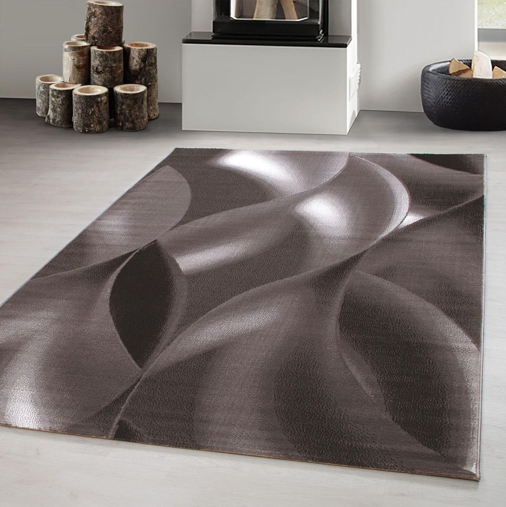 Carpetsale24 Kurzflor Teppich Wohnzimmer Modern Abstrack Design, Rechteckig Teppich, Weich und Pflegeleicht, Grösse: 140x200 cm