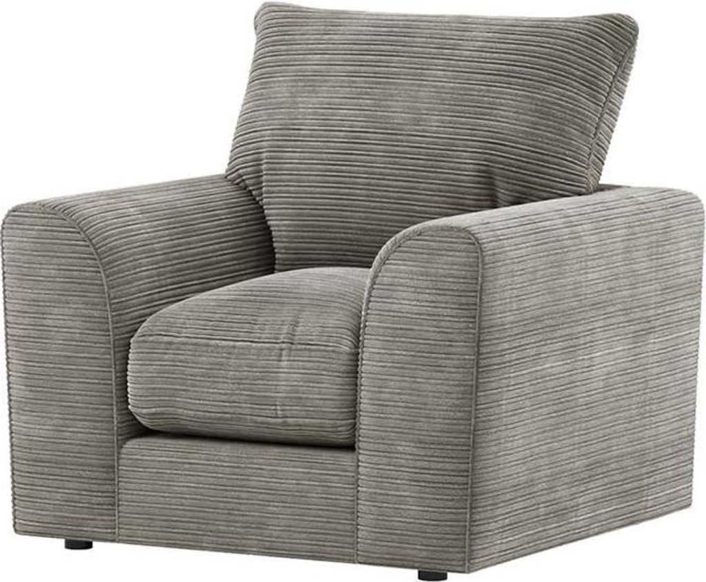 Sessel Dillon-Jumbo grey-Polyesterfasern + Schaumstoff