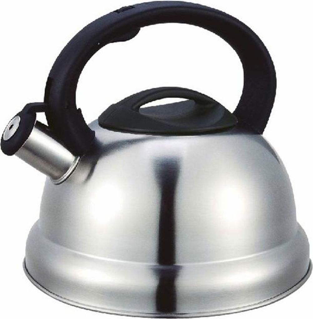 FlötenkesselWasserkocher, Flötenkessel, Edelstahl mit Pfeife Alf 3 l Silbersatin