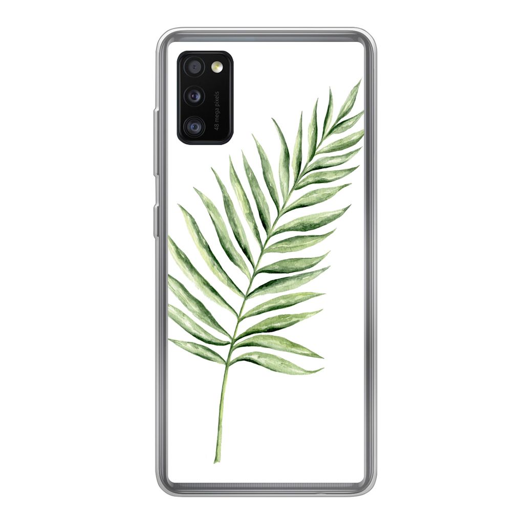 MuchoWow Handyhülle Schutzhülle Hülle für Samsung Galaxy A41 Pflanze - Aquarell Silikon Softcase Handy Hülle - Mobiltelefon