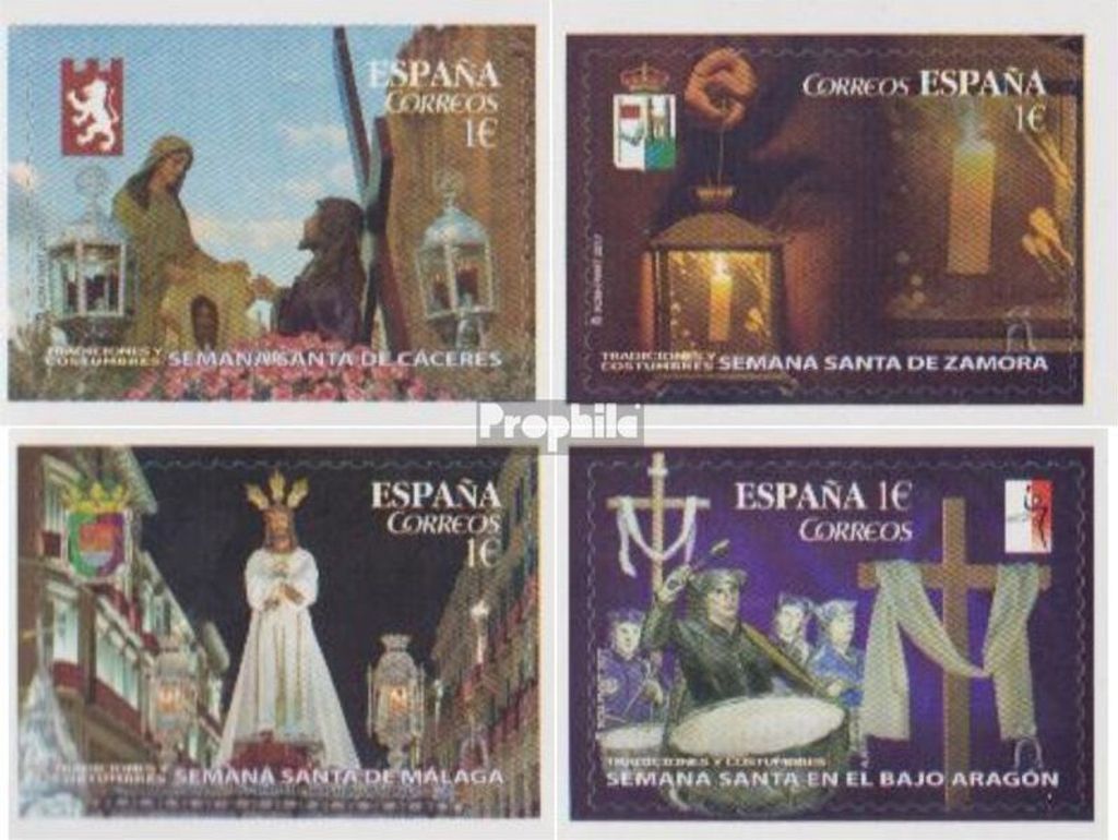 Briefmarken Spanien 2017 Mi 5149-5152 (kompl.Ausg.) postfrisch Traditionen und Bräuche