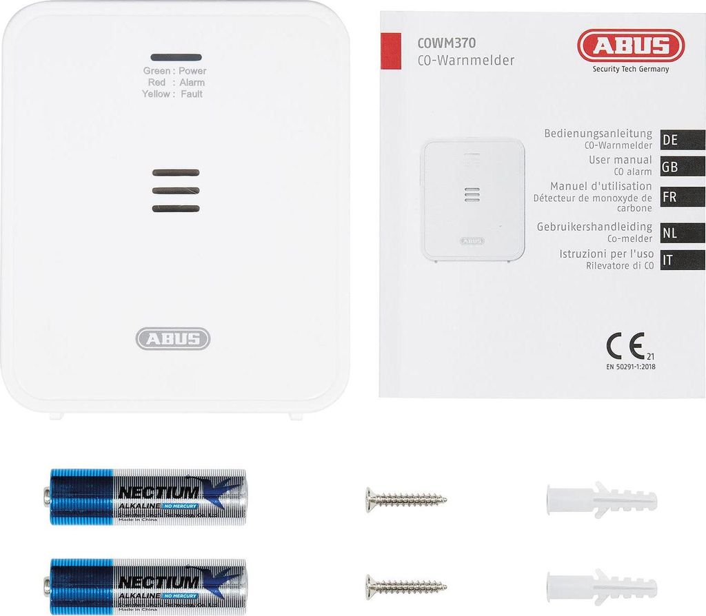 ABUS Kohlenmonoxid-Melder COWM370 - CO-Melder mit Produktbild 