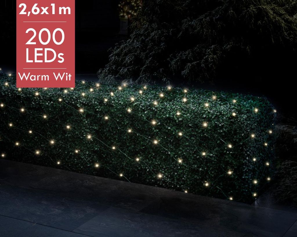 Netverlichting LED buiten warm wit 2.6 meter Lumineo Productafbeelding 