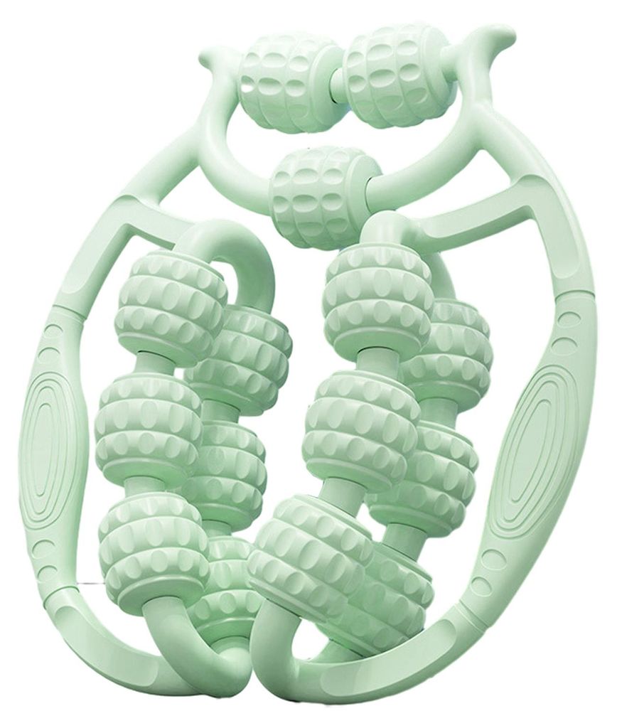 Anti-Cellulite-Beinmassagerolle, Lymphdrainage, Tiefengewebsmassage, Oberschenkel-, Arm-, Rücken- und Schultermassagegerät mit 15 Rollen zur Musk...