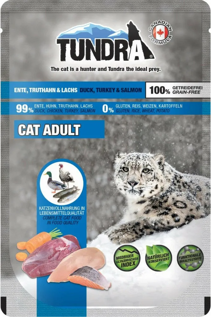 Tundra Cat Buste Fresche 16x85g Anatra/Tacchino/Salmone - Solo Qualità