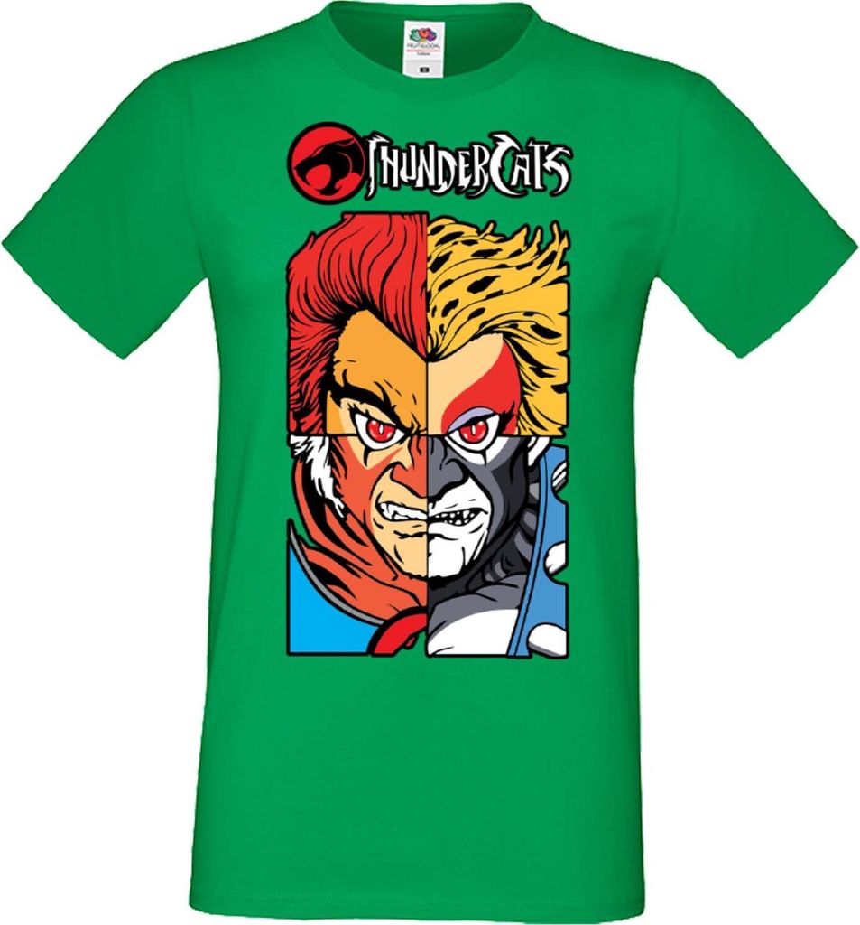 Herren T-Shirt Anime Manga Thundercats 02, Man M / Grün