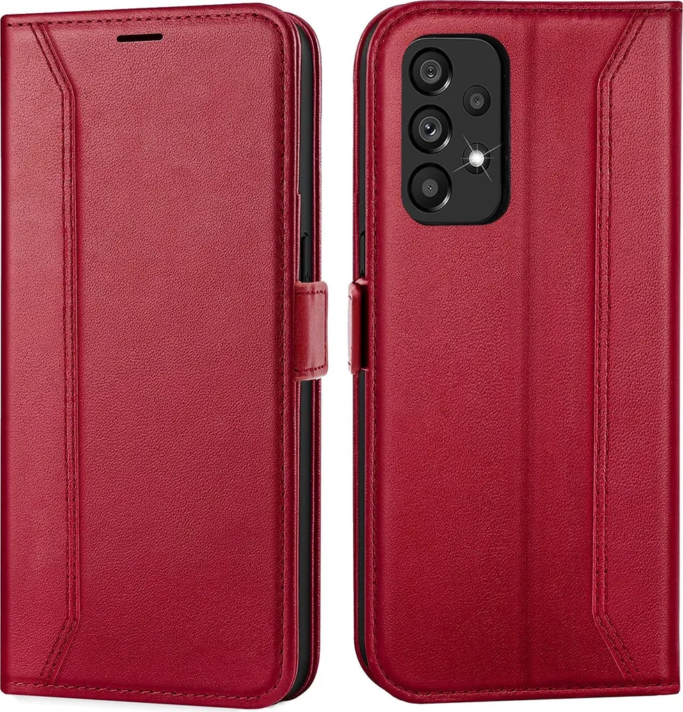 Custodia Flip Samsung Galaxy A52 A52s 5G Rosso - Cover Libro Protezione
