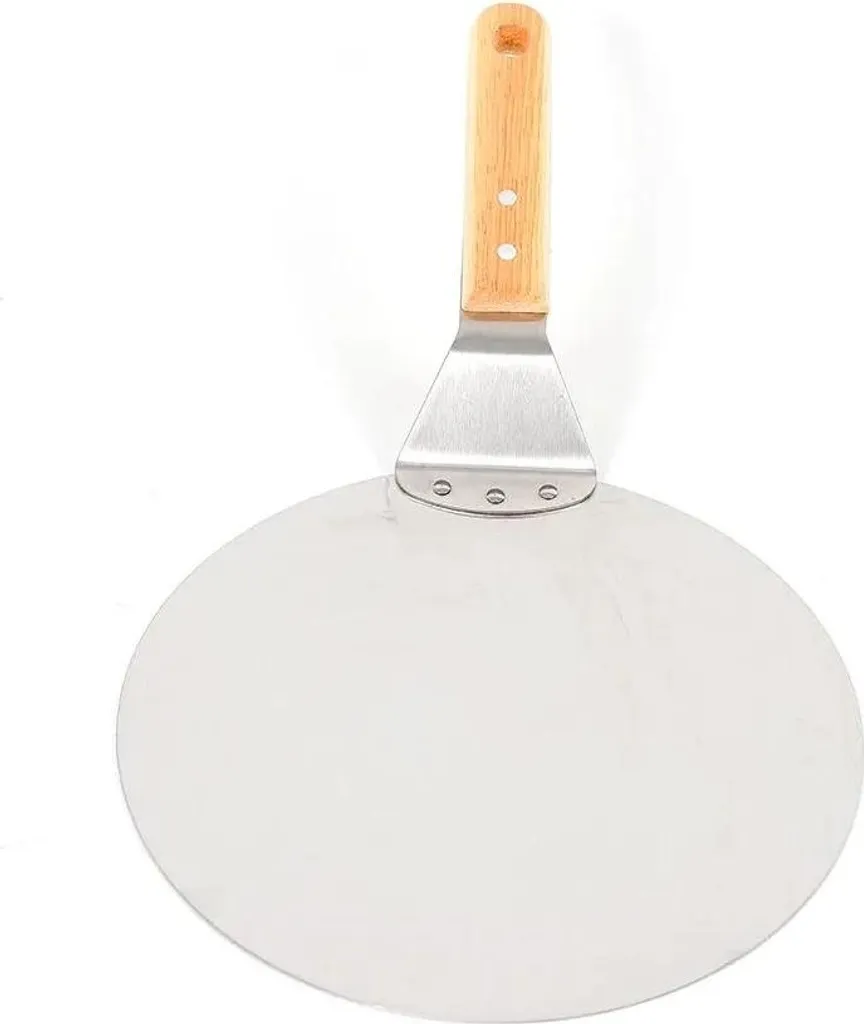 Pelle à pizza robuste inox et bois 30 cm avec manche isolant naturel
