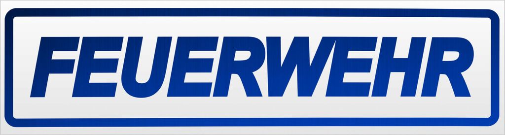 Kiwistar Feuerwehr 3 Magnetschild Schild magnetisch - 45cm Blau - reflektierend - Magnetfolie für Auto PKW Kfz