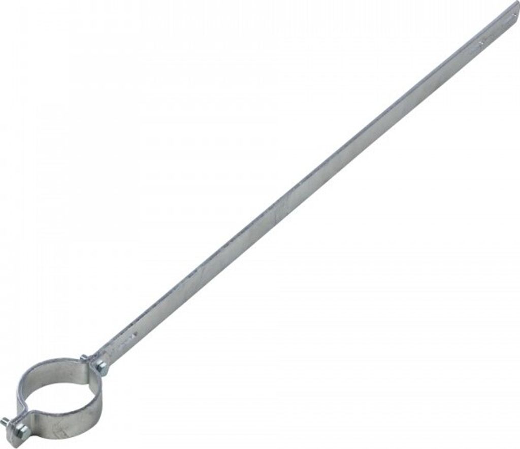 Ausleger-Rohrschelle ER 370, für Pfosten Ø 76mm, Stahl, Lochabstand 700mm, 89...