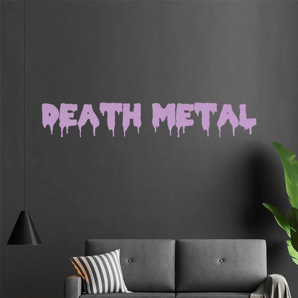 KIWISTAR Death Metal Hard Rock Wandtattoo in 6 Größen - Wandaufkleber Wall Sticker - Dekoration, Küche, Wohnzimmer, Schlafzimmer, Badezimmer