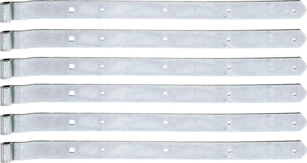 Charnière de porte Alberts 846060 galvanisée 642x40 mm - Lot de 6 pièces