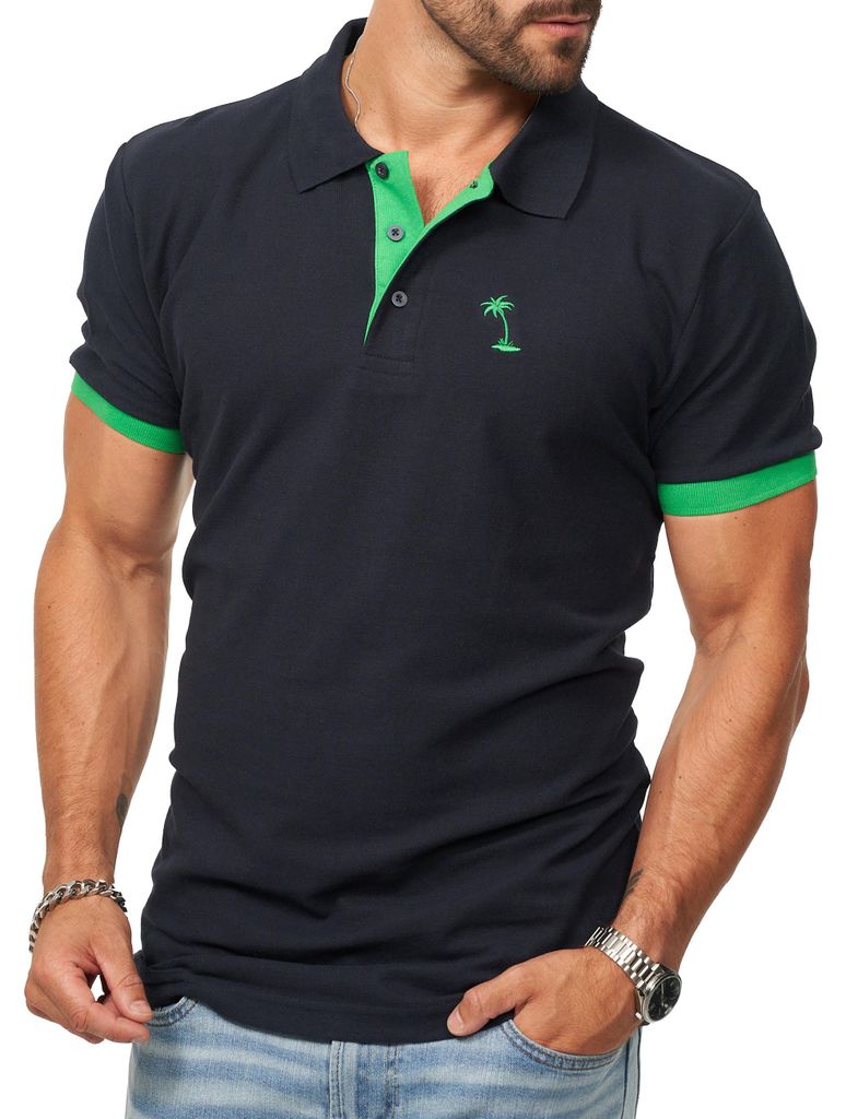DAILY Baumwolle Herren Poloshirt in Kurzarm als Freizeit Polo T-Shirt - Polo-Hemd für Herren Männer Polohemd im Regular-Fit in Piqué-Qualität m...
