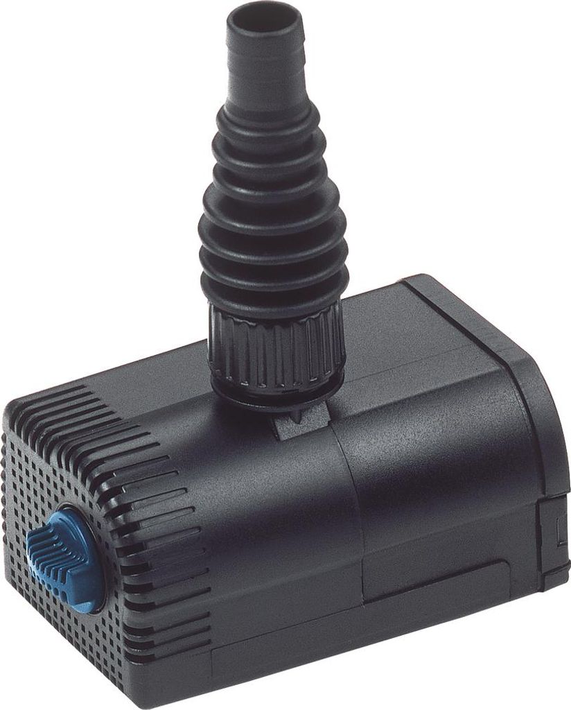 A black water pump with a flexible hose attachment, shown against a white background.