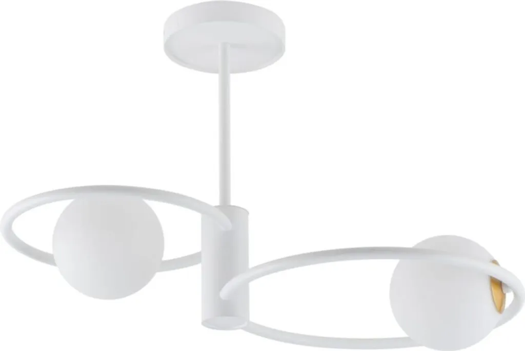 Plafonnier moderne Aqua Sigma Lighting blanc 2 sphères en verre 2xG9