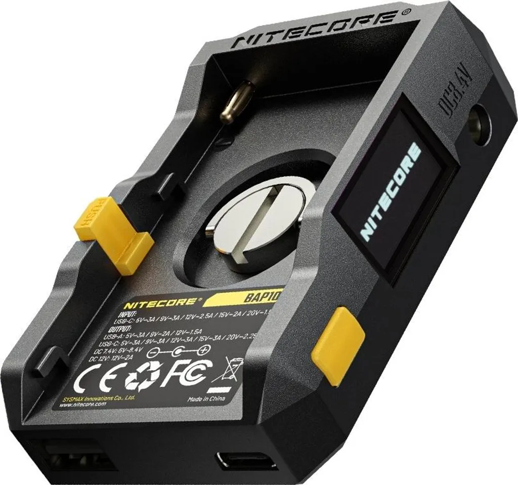 Adaptateur Nitecore BAP10 45W Charge Rapide USB-C pour Batterie Type NP-F