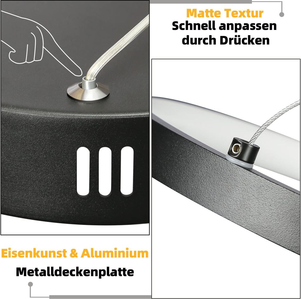 ZMH LED Pendellampe Dimmbar mit Fernbedienung Esstischlampe Produktbild 4