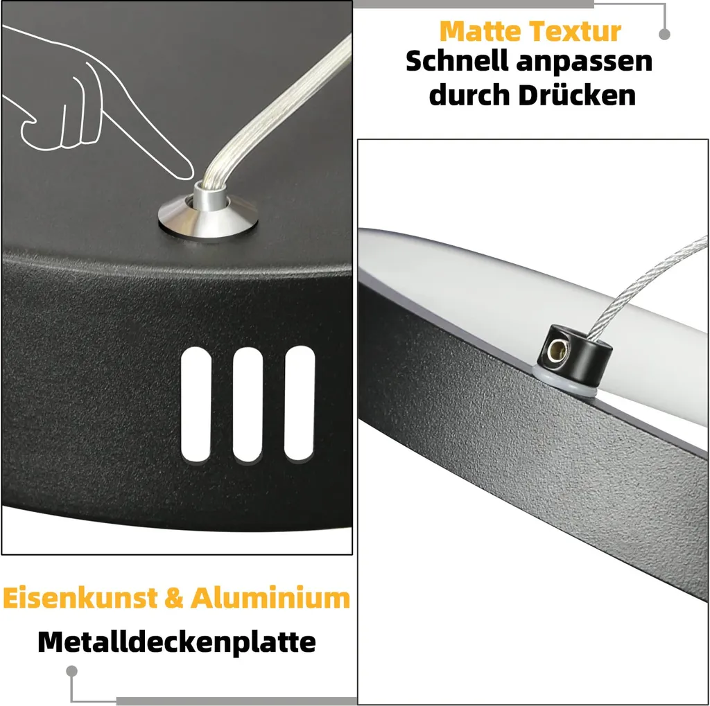 Lampe LED Dimmable avec Télécommande et Hauteur Ajustable 150cm