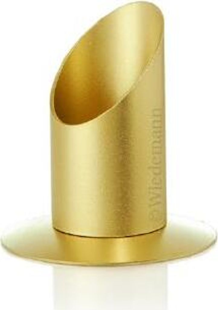 Langkerzen Kerzenleuchter Messing Gold Matt für Ø 40 mm Altarkerzen, Taufkerzen, Kommunionkerzen, Anlasskerzen