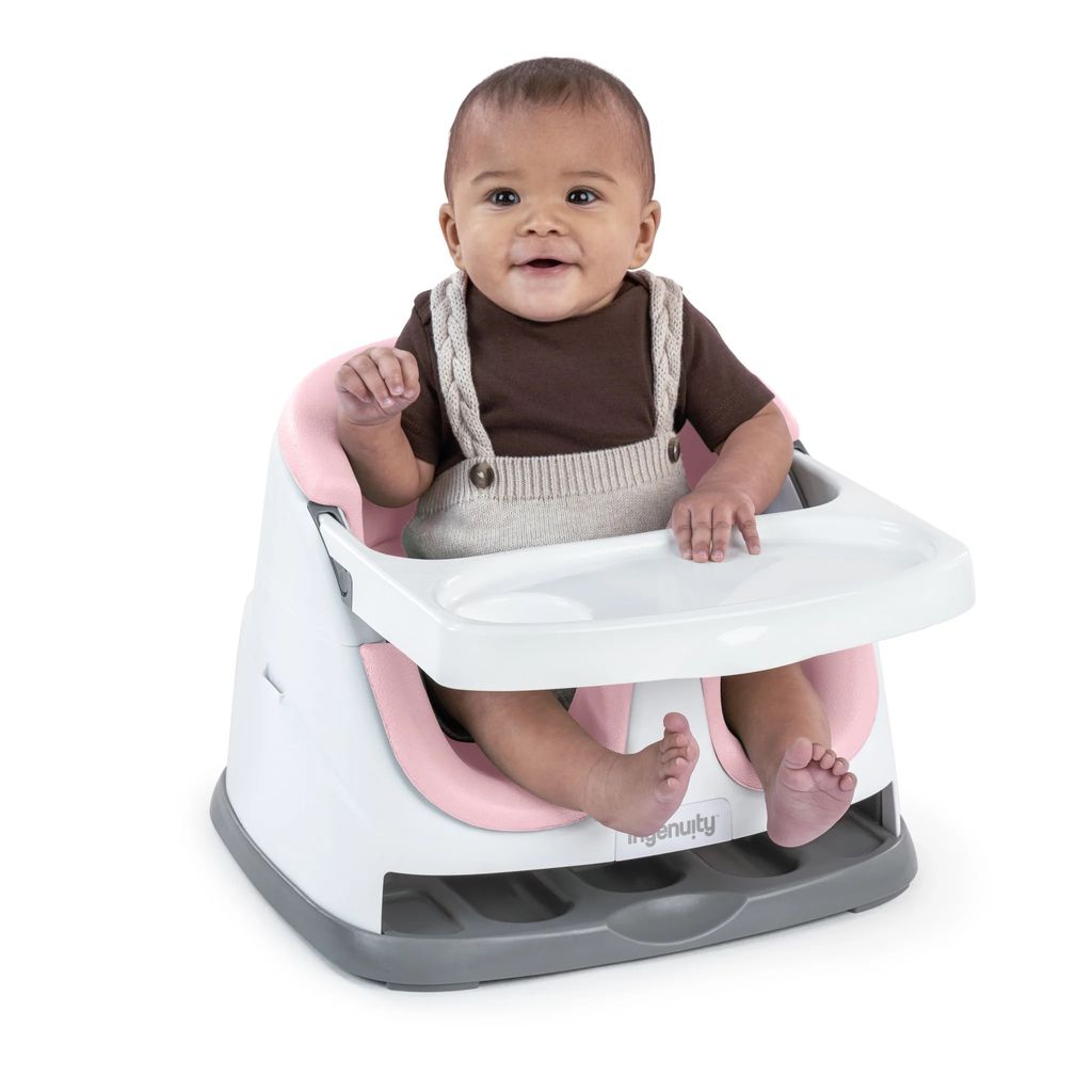 Ingenuity Baby Sitz 2-in-1 Sitzerhöhung Peony weiß rosa Produktbild 