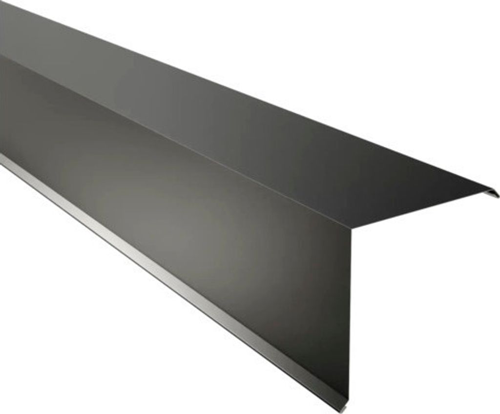 PRECIT Ortgangblech für Trapezblech tiefschwarz RAL 9005 2000 mm x 230 mm x 230 mm x 0,5 mm