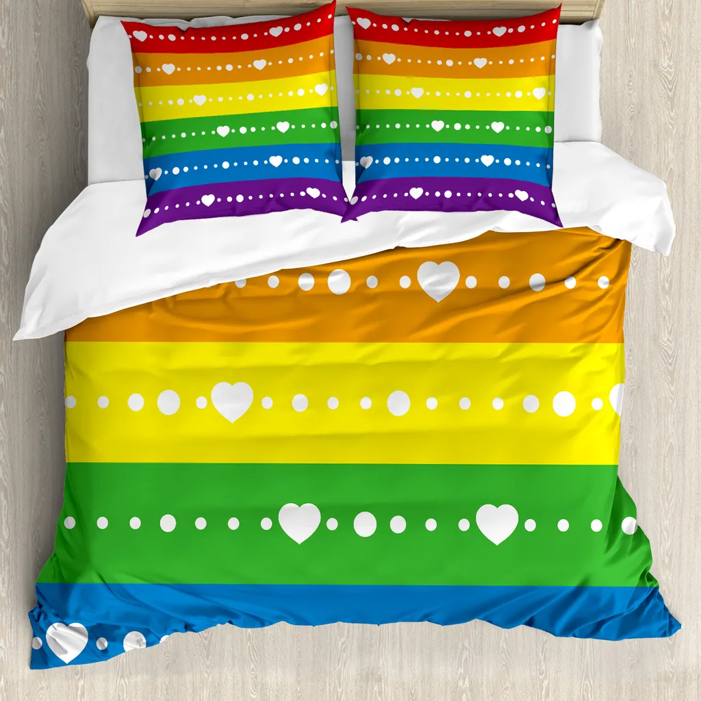 Housse de Couette Arc-en-Ciel Durable : Couleurs Vives sans Décoloration