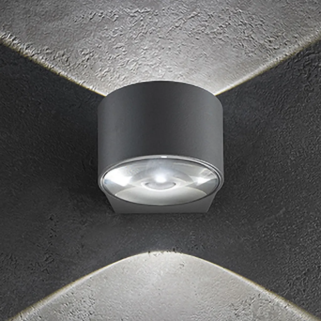 Applique murale LED IP65 robuste 12W contre l'humidité : Gris Foncé