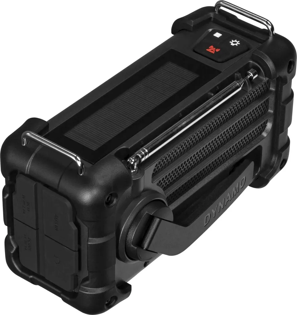 Radio manivelle Sangean MMR-99 DAB noir avec panneau solaire intégré