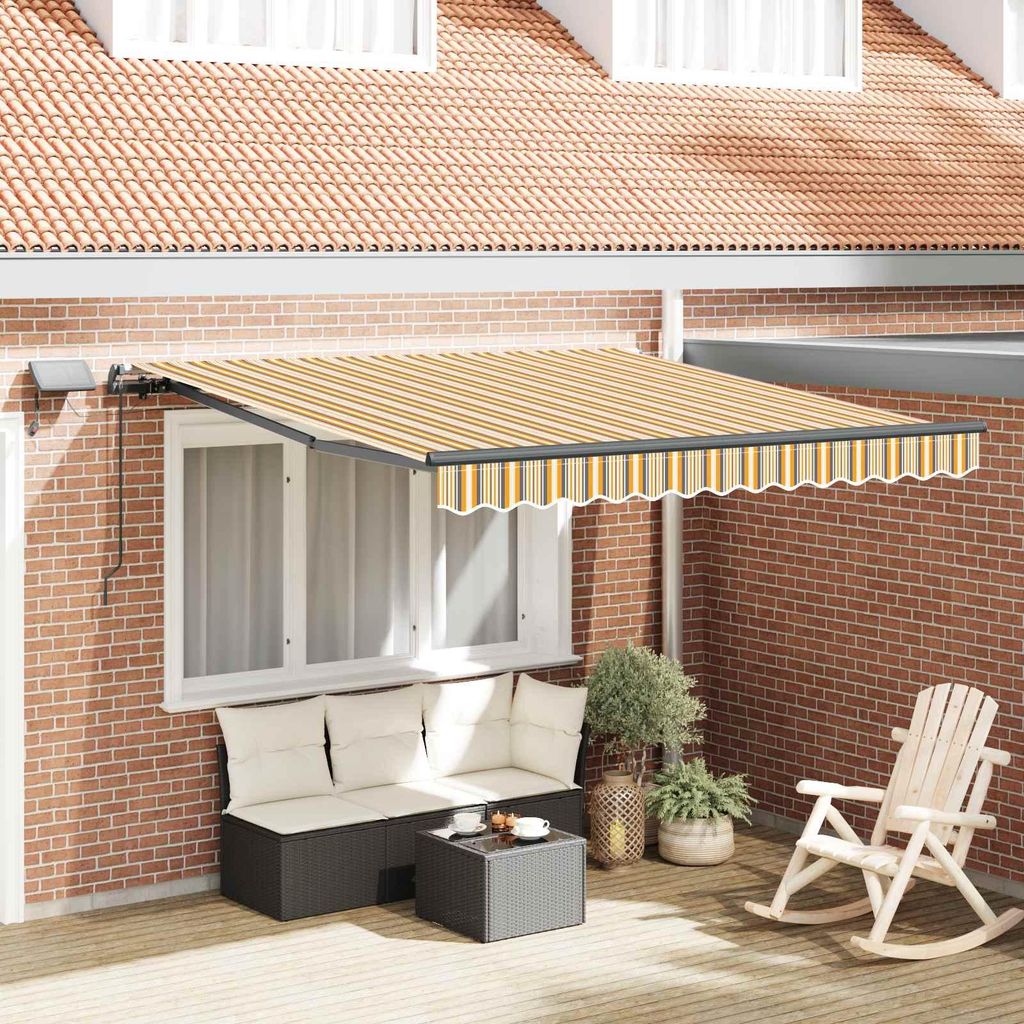 Maison Exclusive - Ausziehbare Markise Mehrfarbig 300 x 250 cm Stoff und Aluminium