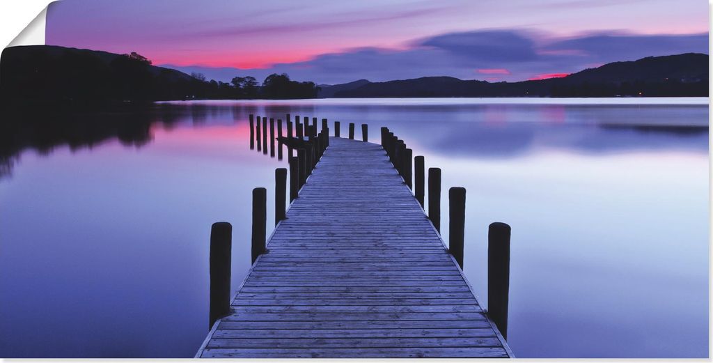 ARTland Poster Panorama Steg Coniston Water Größe: 100x50 cm