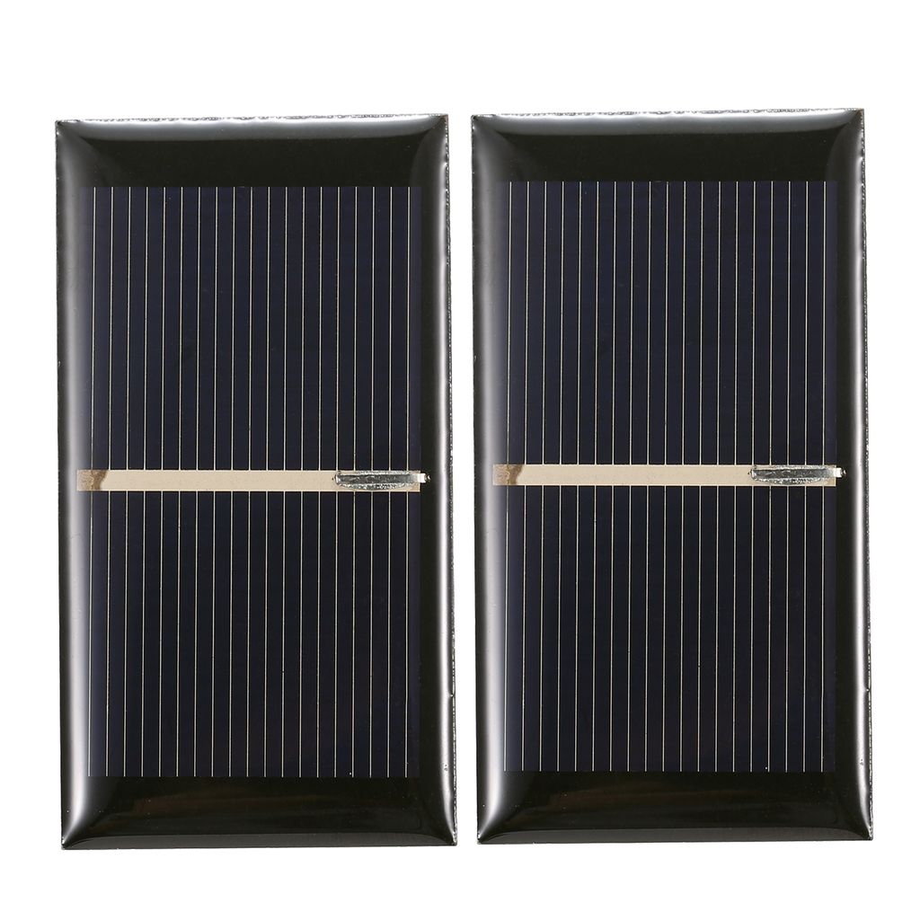 2 STueCKE 0,28 W 2 V Mini-Solarpanel Polykristallines Silizium Kleine Solarzelle DIY Wasserdichtes Camping Tragbares Power-Solarpanel Kompatibel fu...