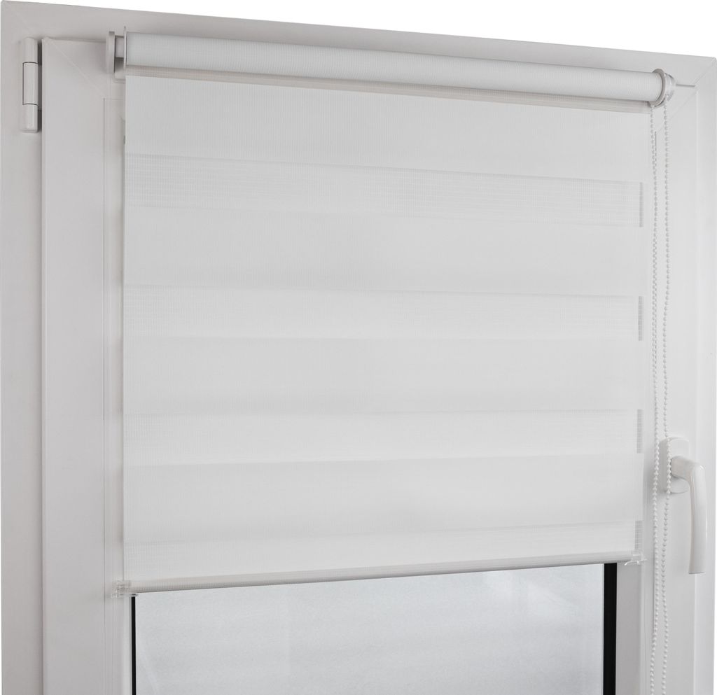 Doppelrollo (50 x 200 cm, Weiß)