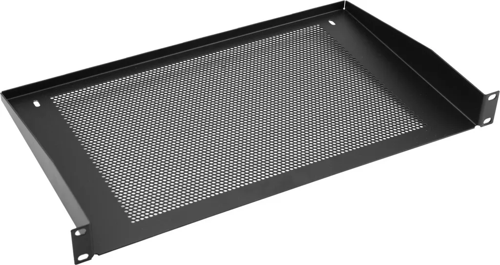 Plateau de rack 1U avec aération perforée - Support de baie 19" robuste