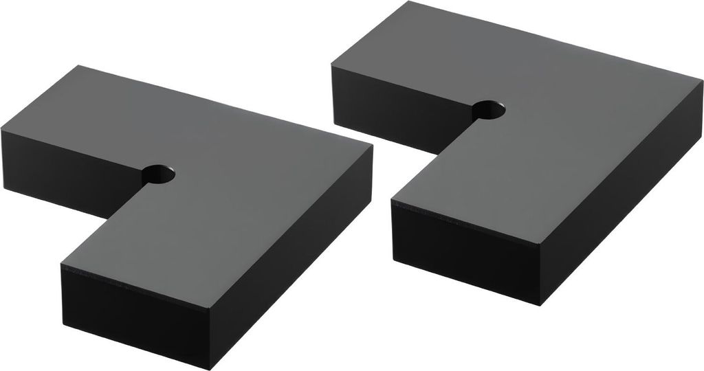 SucceBuy 2er-Pack Eckverbinder für Handläufe, Zubehör für Treppengeländer-Verlängerungen, POM-Verbindungsbeschläge für rechteckige Kabelgel...