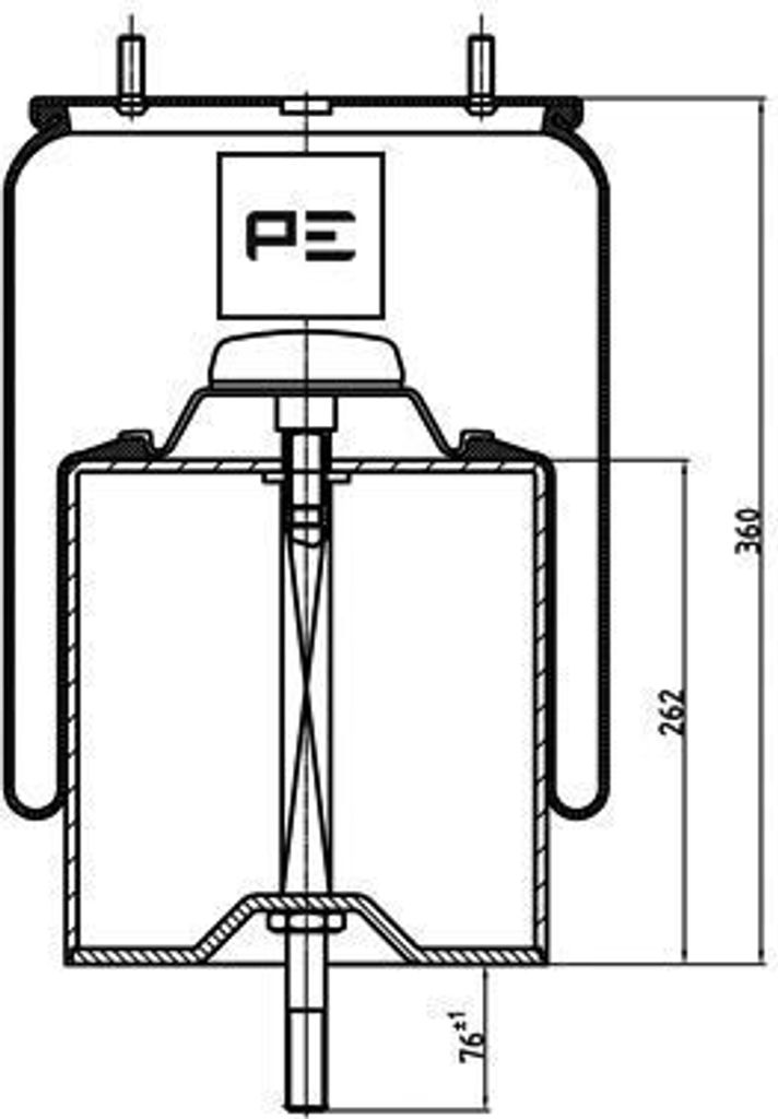 PETERS ENNEPETAL Luftfederbalg Federbalg 084.026-72A 21,92kg