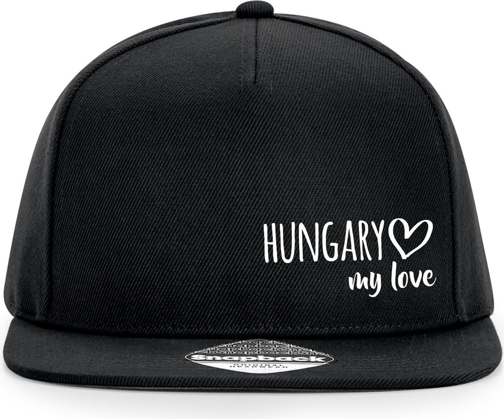 Huuraa Cappy Mütze Hungary my love Black Polyester Snapback Kappe Geschenkidee