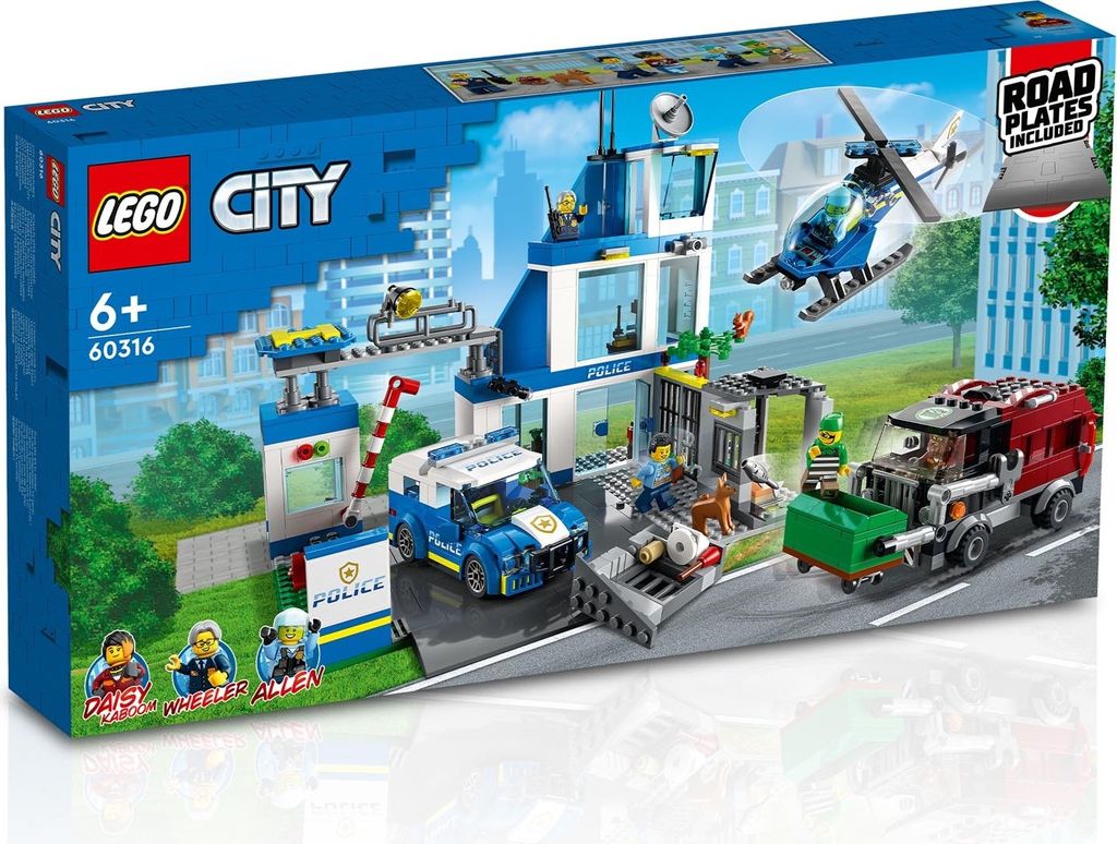 LEGO 60316 City Polizeistation mit Polizeiauto, Müllauto Produktbild 