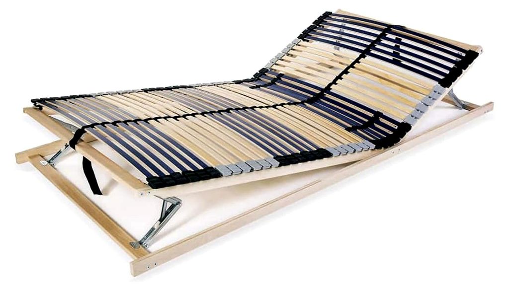 Lattenrost mit 42 Latten und 7 Zonen, Rolllattenrost, 100 x 200 cm