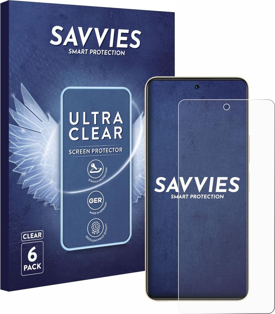6x Für Vivo Y36 Schutzfolie Savvies Displayschutz Display Schutz Folie Klar Transparent