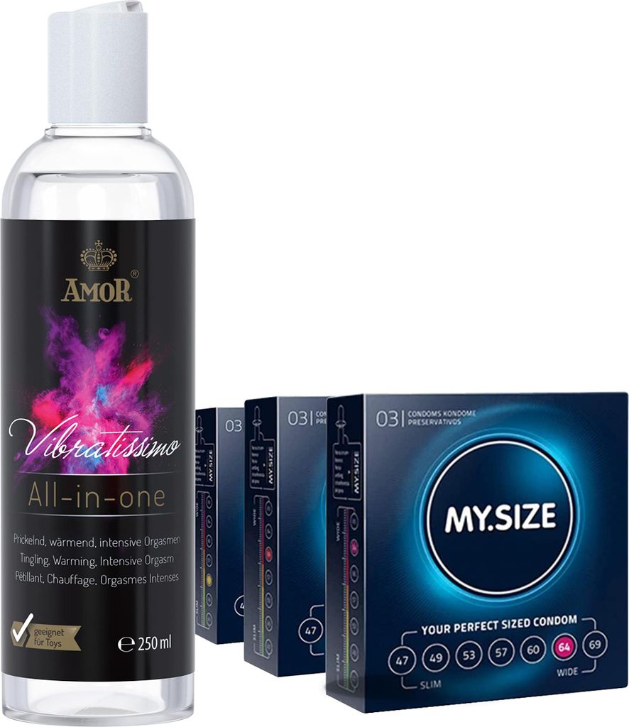 Gel Vibratissimo Play tout-en-un 250 ml & préservatifs Image du produit 