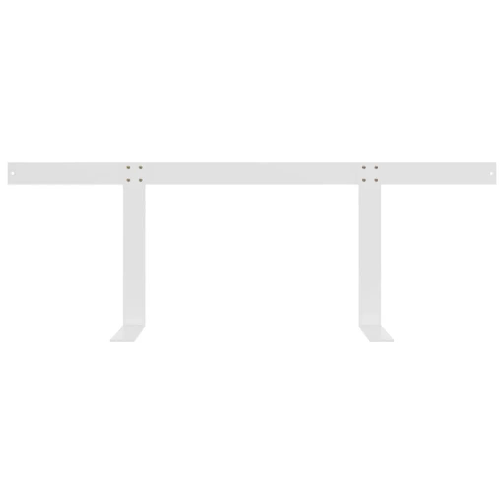 Dossier de Canapé en Palette 110 cm Blanc - Support Métallique Fixe