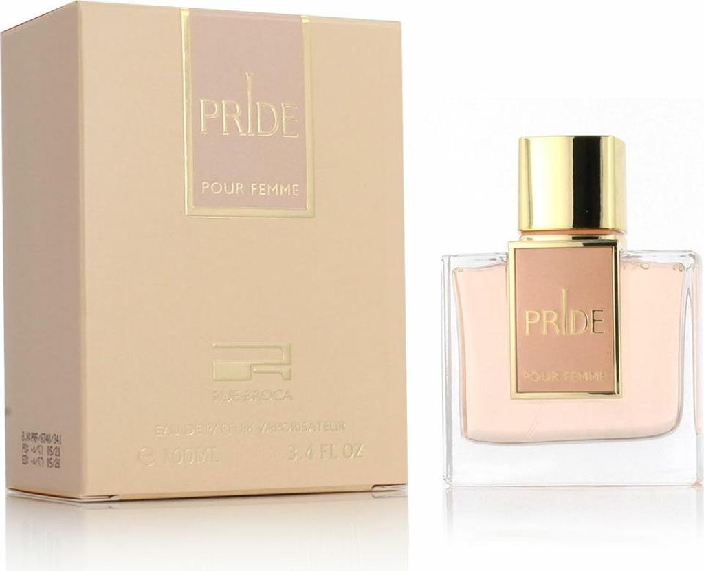A box of perfume and the perfume bottle are shown side-by-side against a white background.
