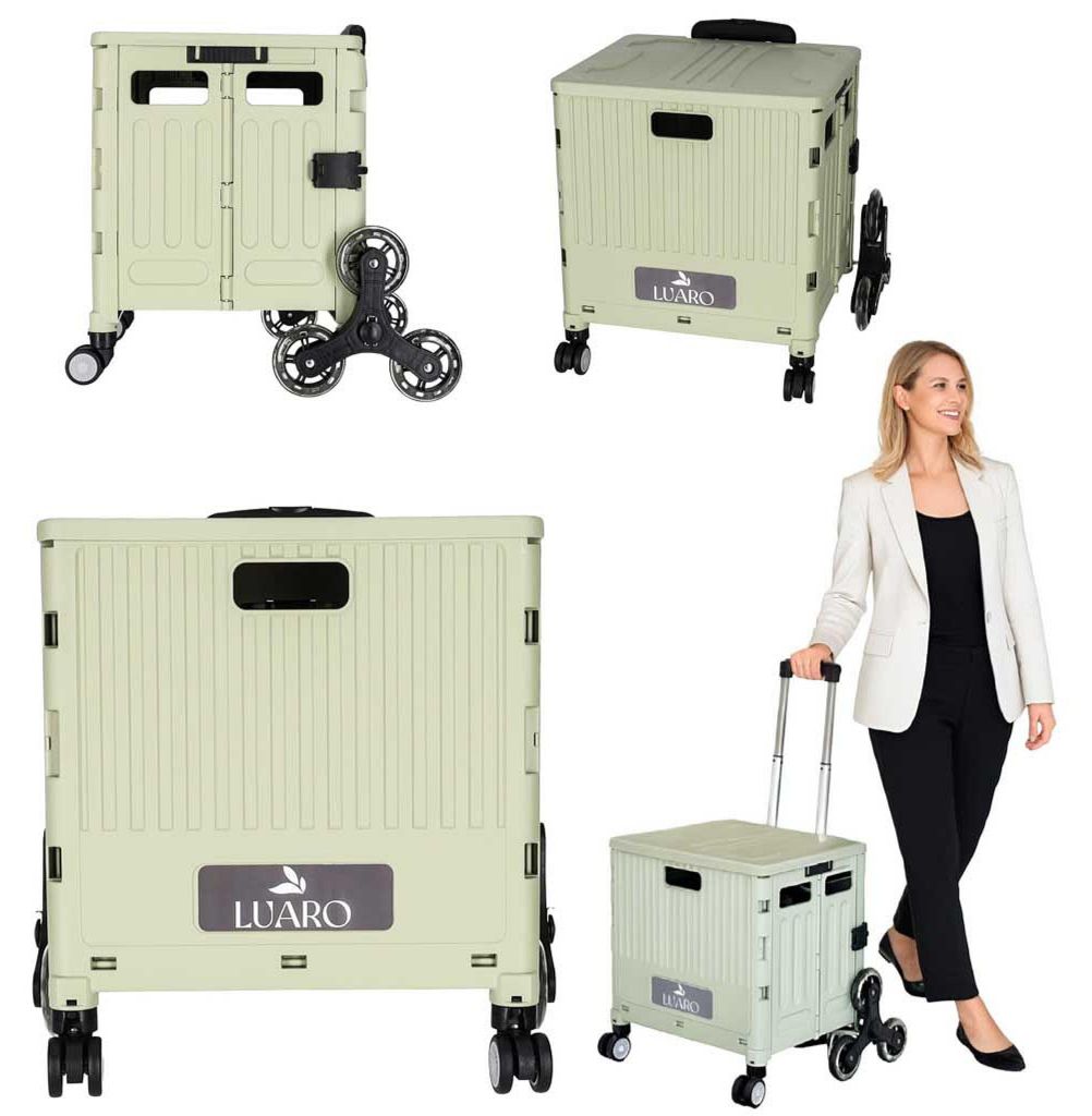 Carrello della spesa pieghevole LUARO con 8 ruote e Immagine del prodotto 