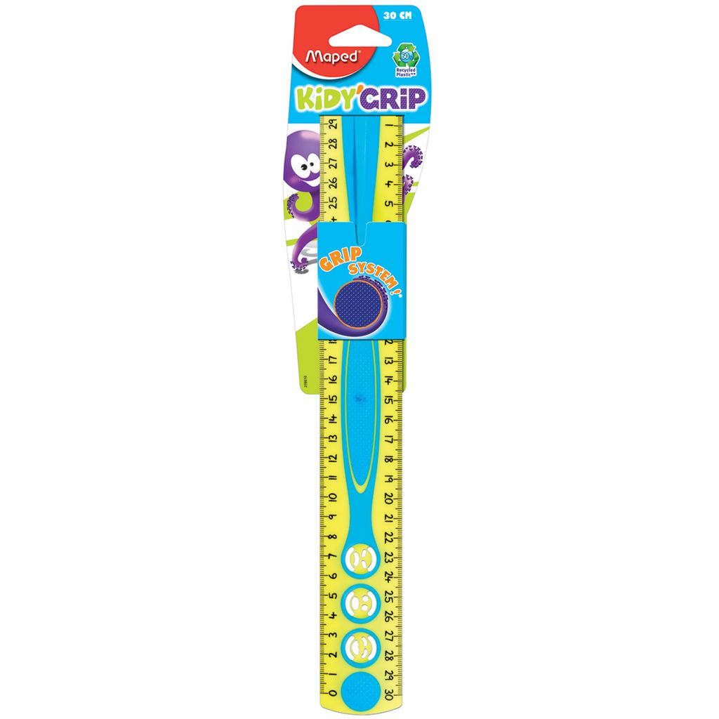 - Règle Kidy'Grip 30 cm - mélange de couleurs Image du produit 