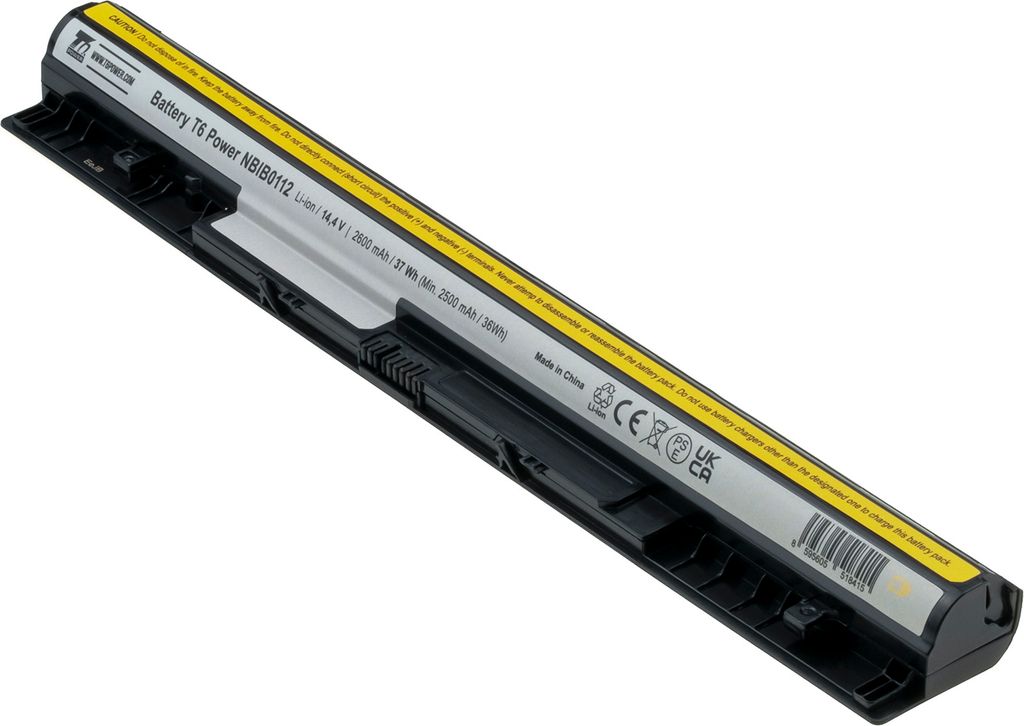 T6 Power Akku für Lenovo Z70-80, Li-Ion, 14,4 V, 2600 mAh (37 Wh), schwarz