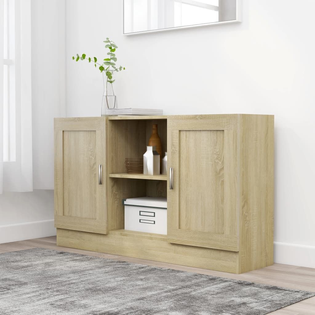 vidaXL Kredens dąb sonoma 120x30,5x70 cm materiał Zdjęcie produktu 