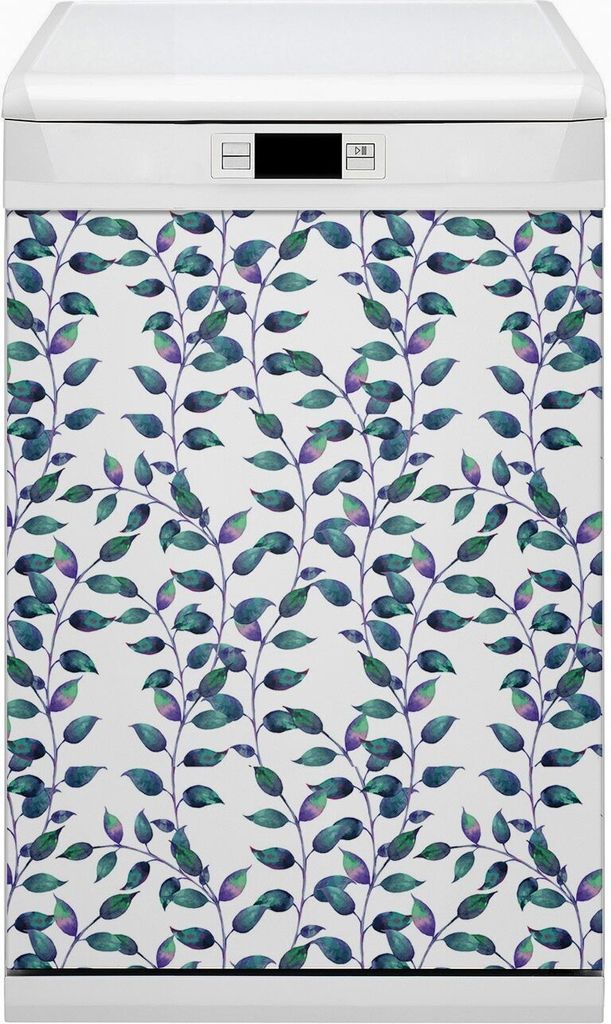 Dekorative Magnetmatte Küche Geschirrspüle 45x80 cm Magnet für Spülmaschine - Märchenblätter