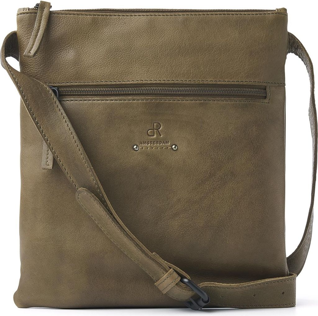 dR Amsterdam Handtasche | Damen Umhängetasche | Damen Leder Schultertasche | Damen Henkeltasche | Tampa - 933552 Olive